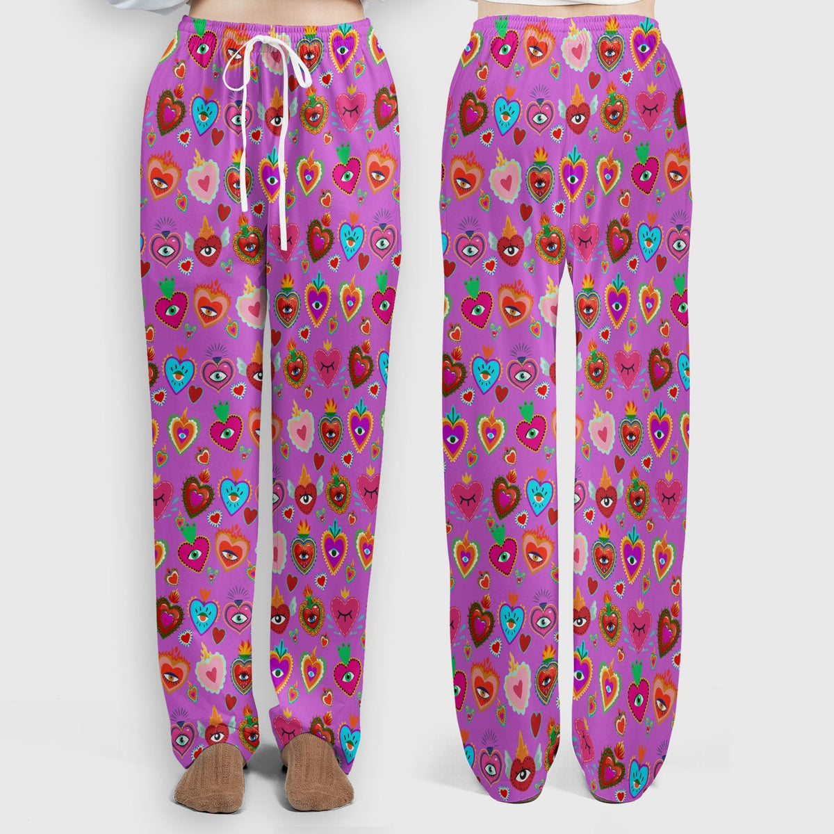 Valentine Colorful Sacred Heart Nurse Scrub Set