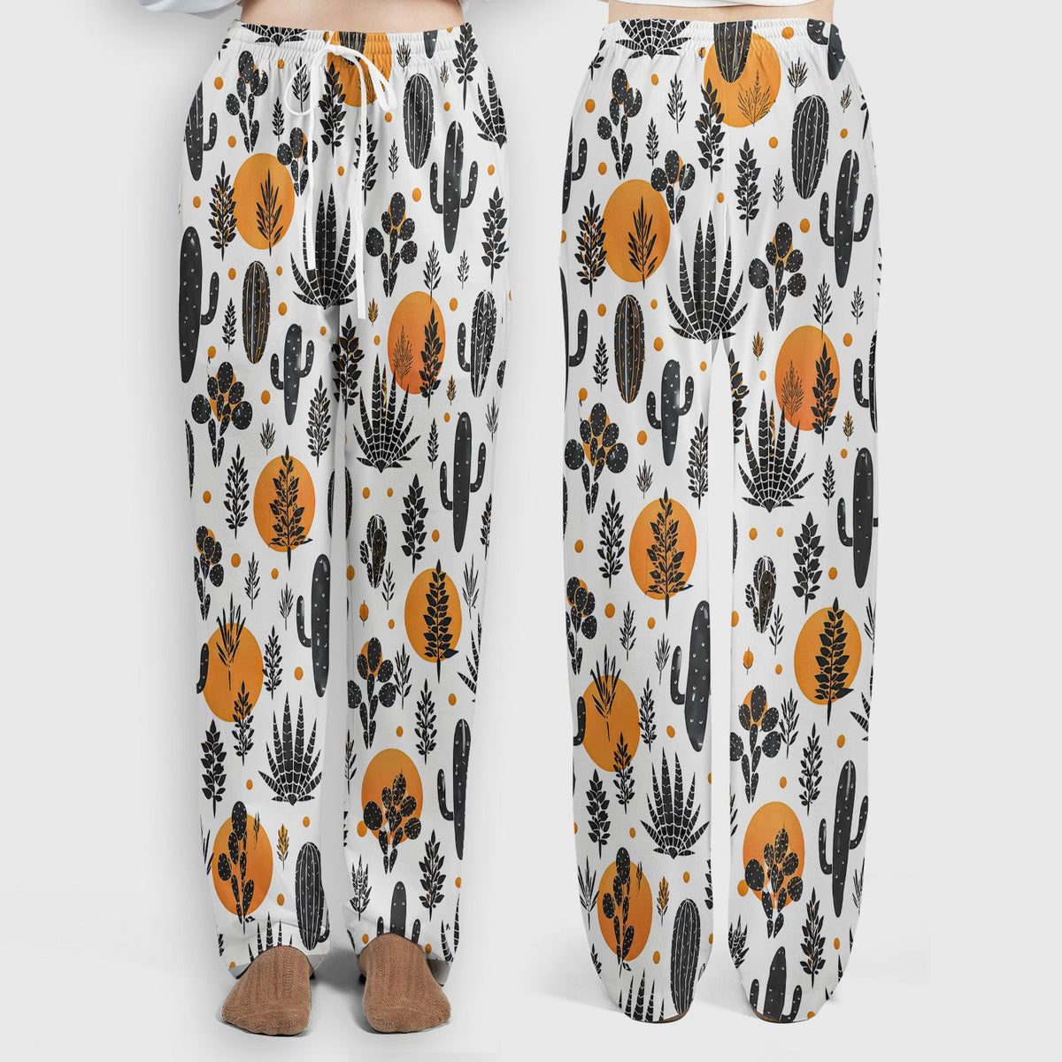 Desert Cactus Orange Sun Nurse Scrub Set