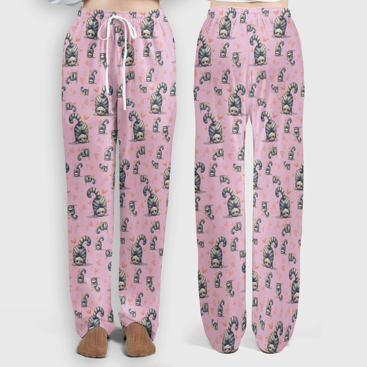 Valentine Cute Cat Heart Nurse Scrub Set