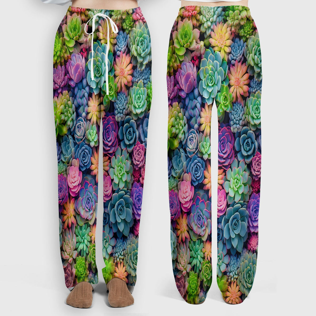 Boho Succulent Flower Nurse Scrub Set