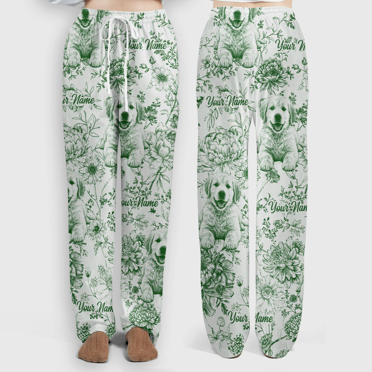 Personalized Pet Photo Floral Nurse Scrub Set