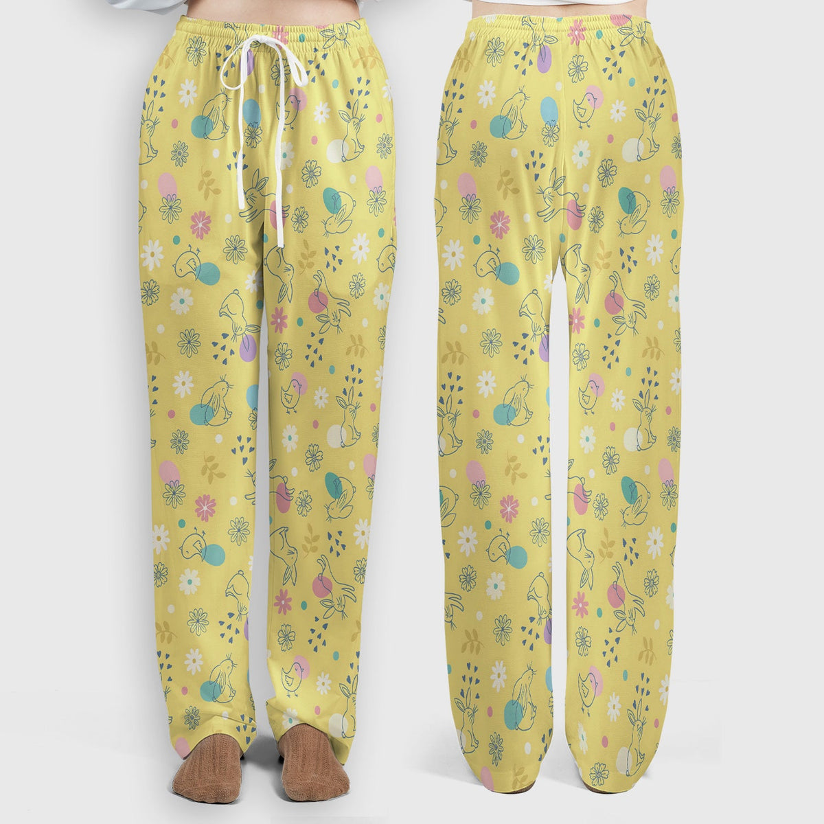 Whimsical Easter Bunny Eggs Nurse Scrub Set