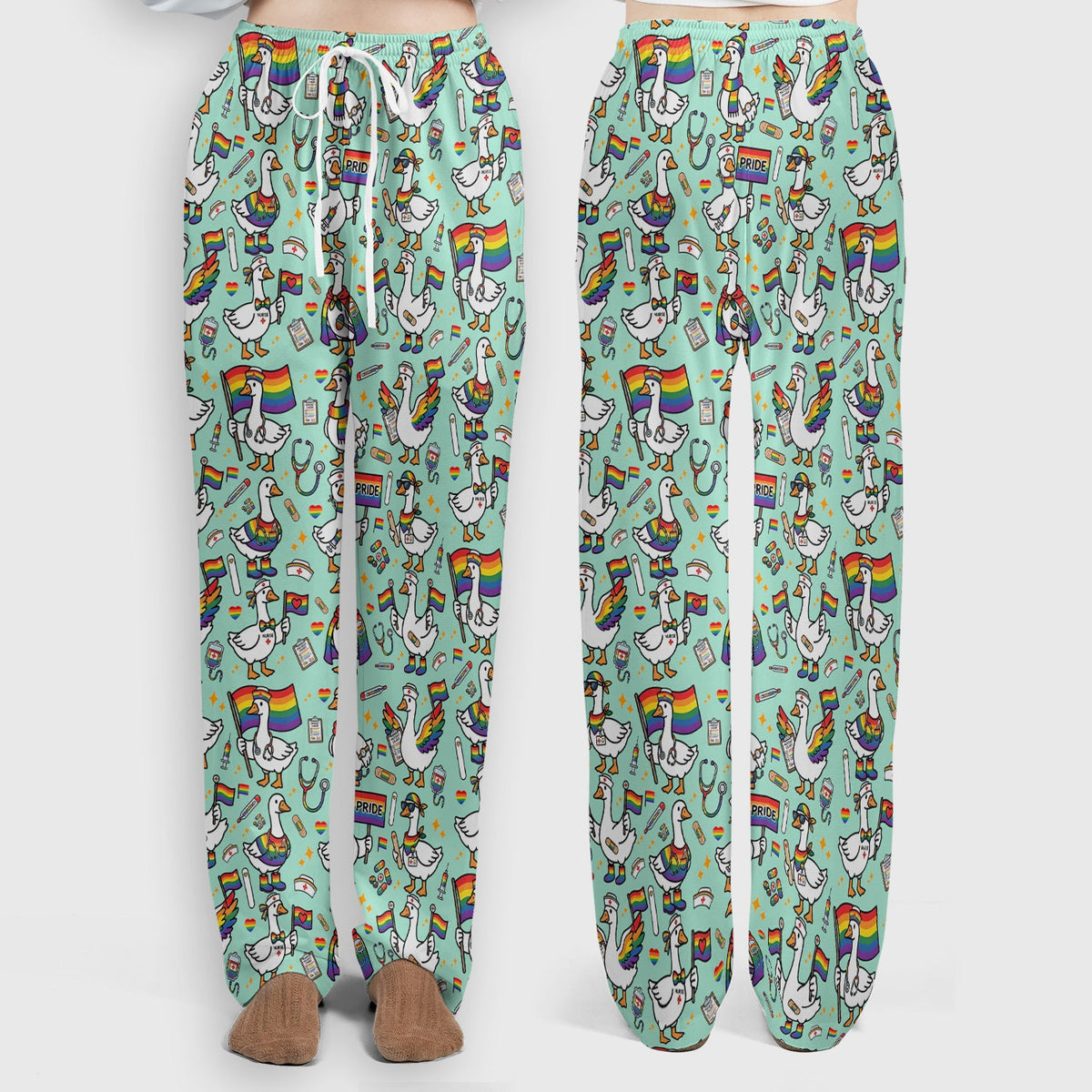 LGBT Pride Nurse Duck Scrub Set