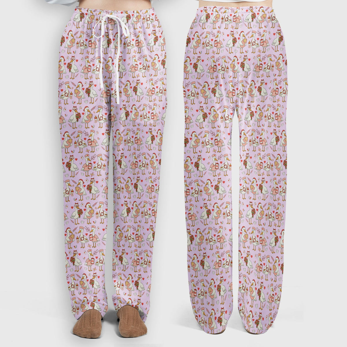 Valentine Goose Nurse Scrub Set