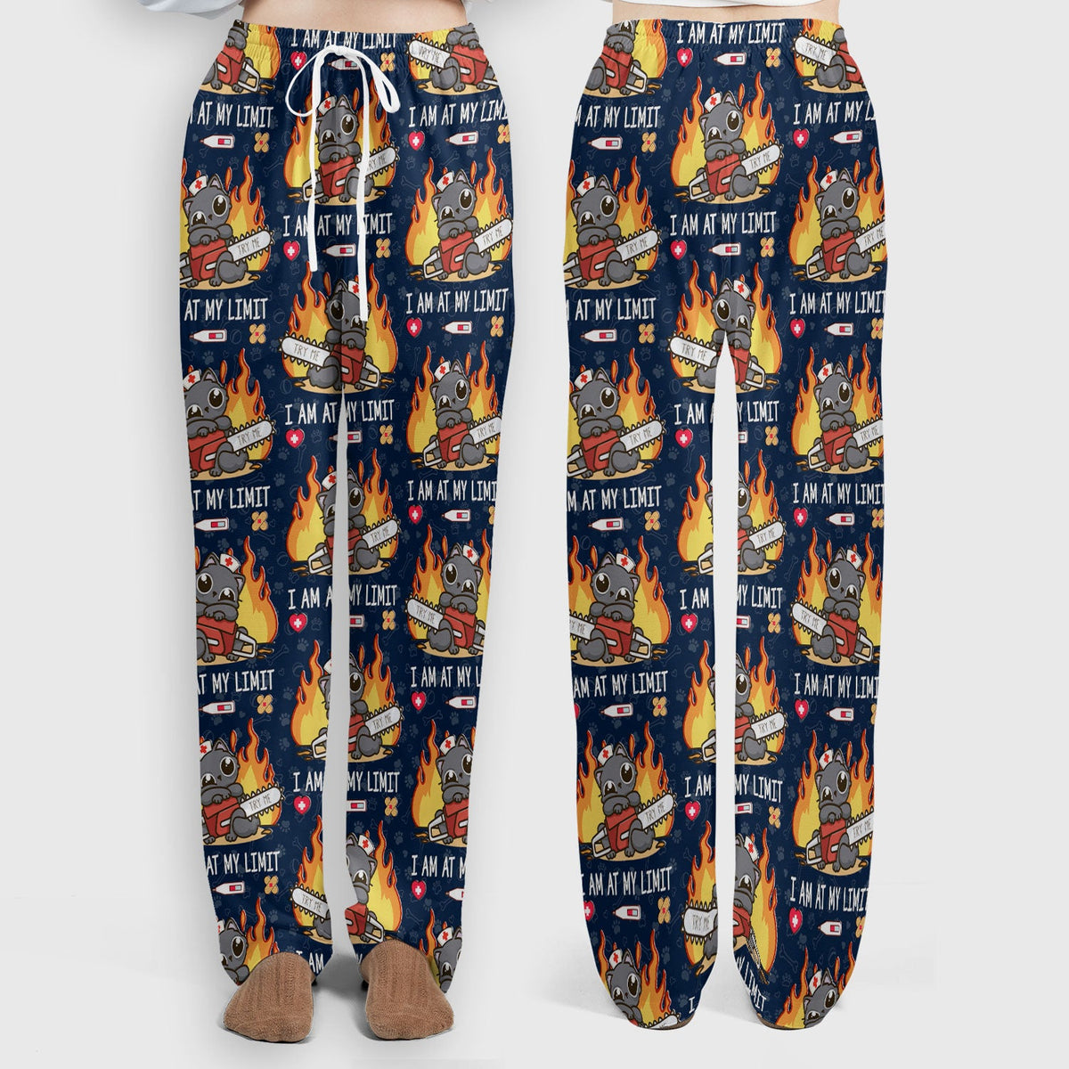 Cat I Am At My Limit Nurse Scrub Set