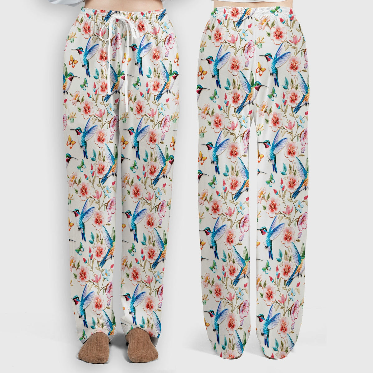 Hummingbird Blossom Butterfly Nurse Scrub Set