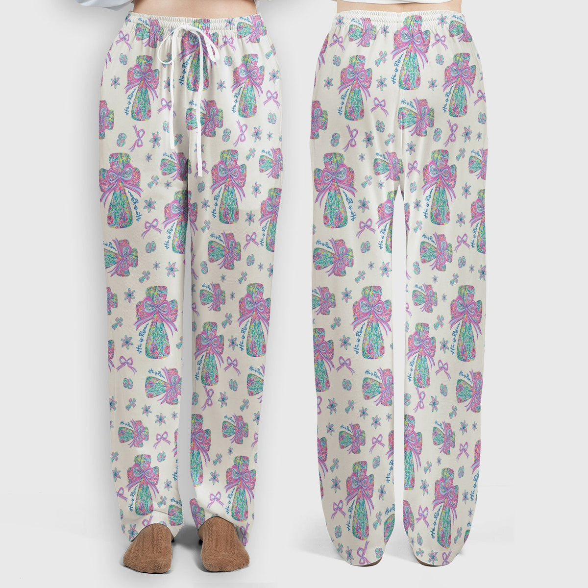 Colorful Bow Nurse Scrub Set