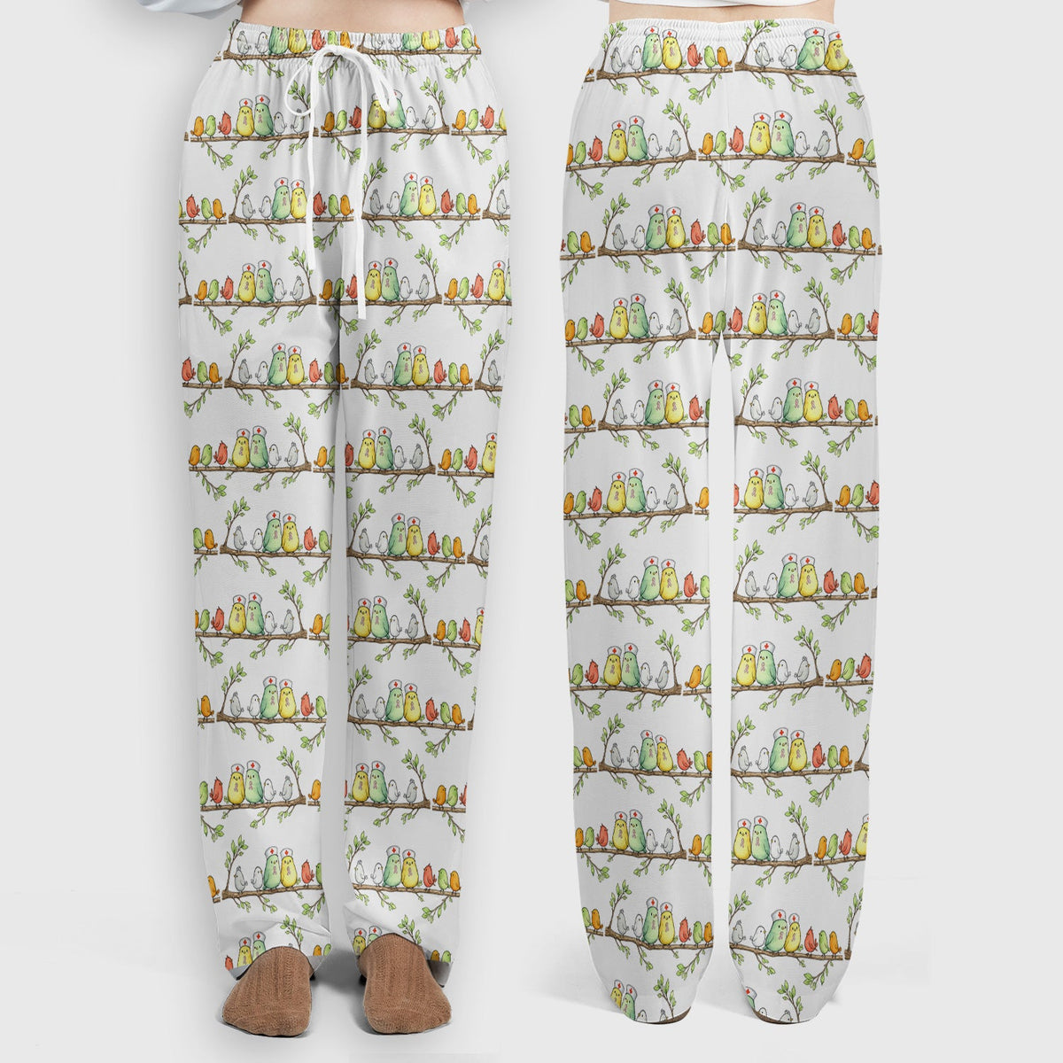 Birds On Branches Nurse Scrub Set