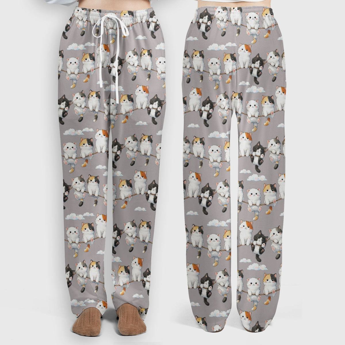 Cats Sitting on Rope Nurse Scrub Set