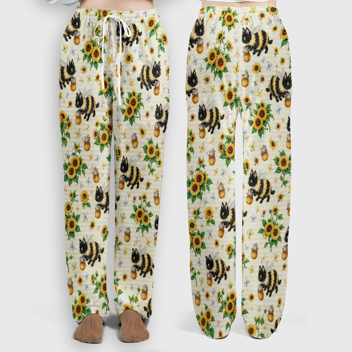 Bumblebee Cat Sunflower Nurse Scrub Set