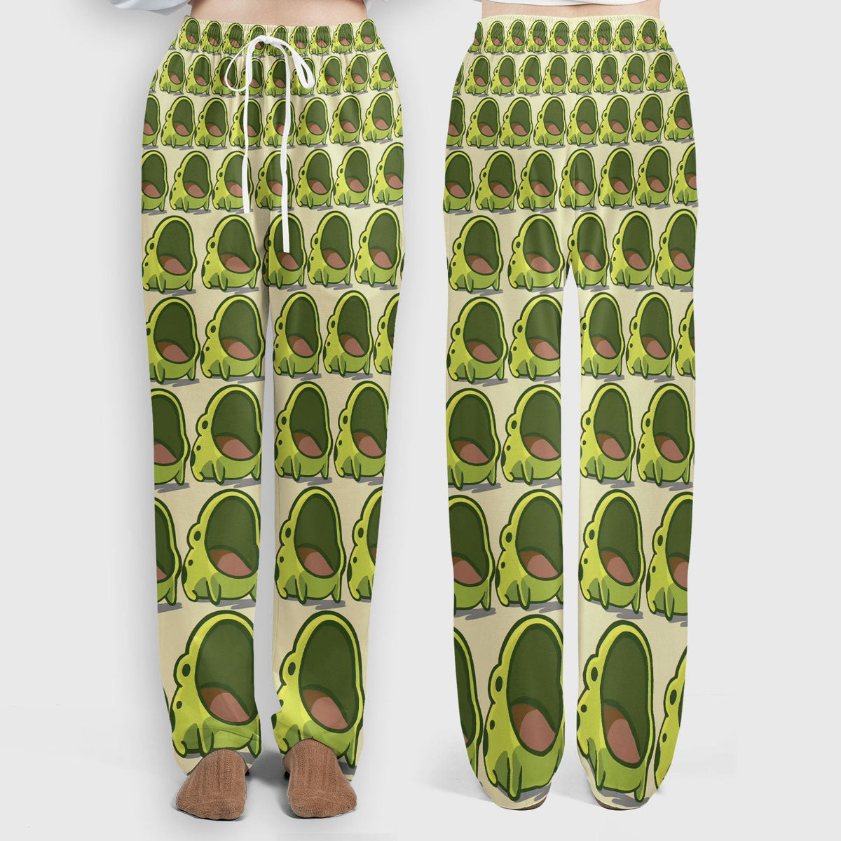Green Frog Cartoon Nurse Scrub Set