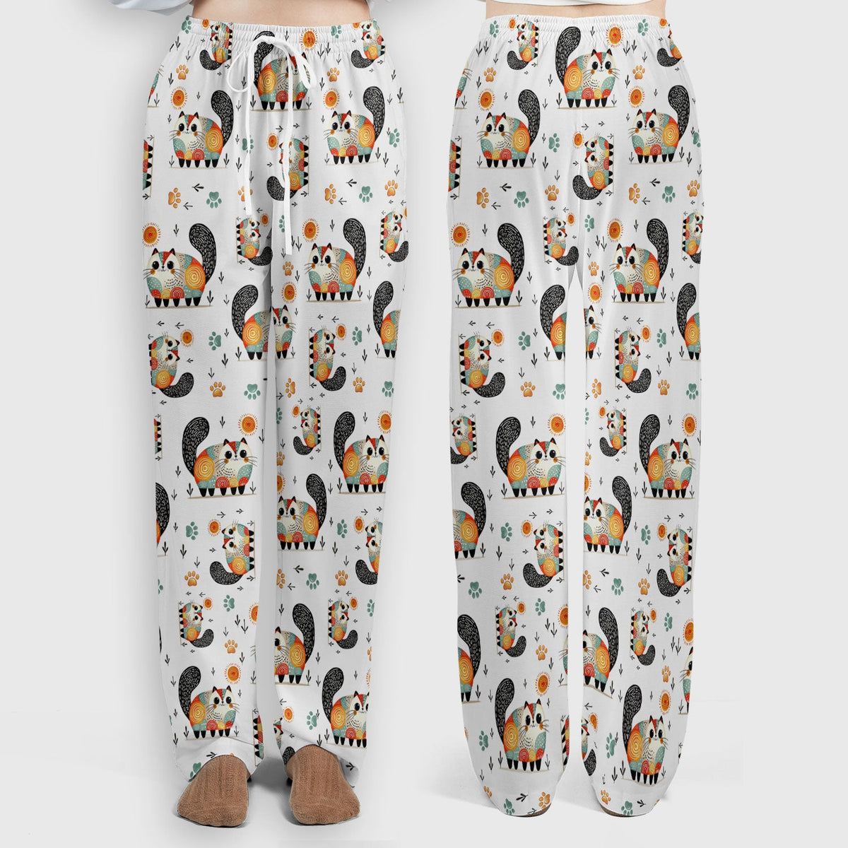Cat Illustration Nurse Scrub Set