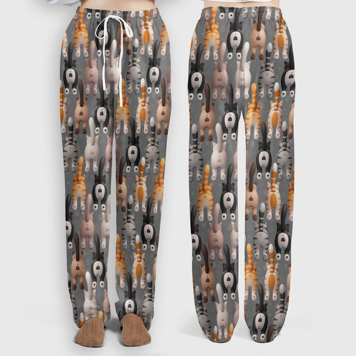Cat Butt Paw Print Nurse Scrub Set