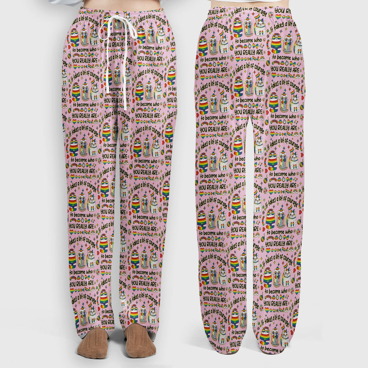 Nurse Rainbow Cat Courage Scrub Set