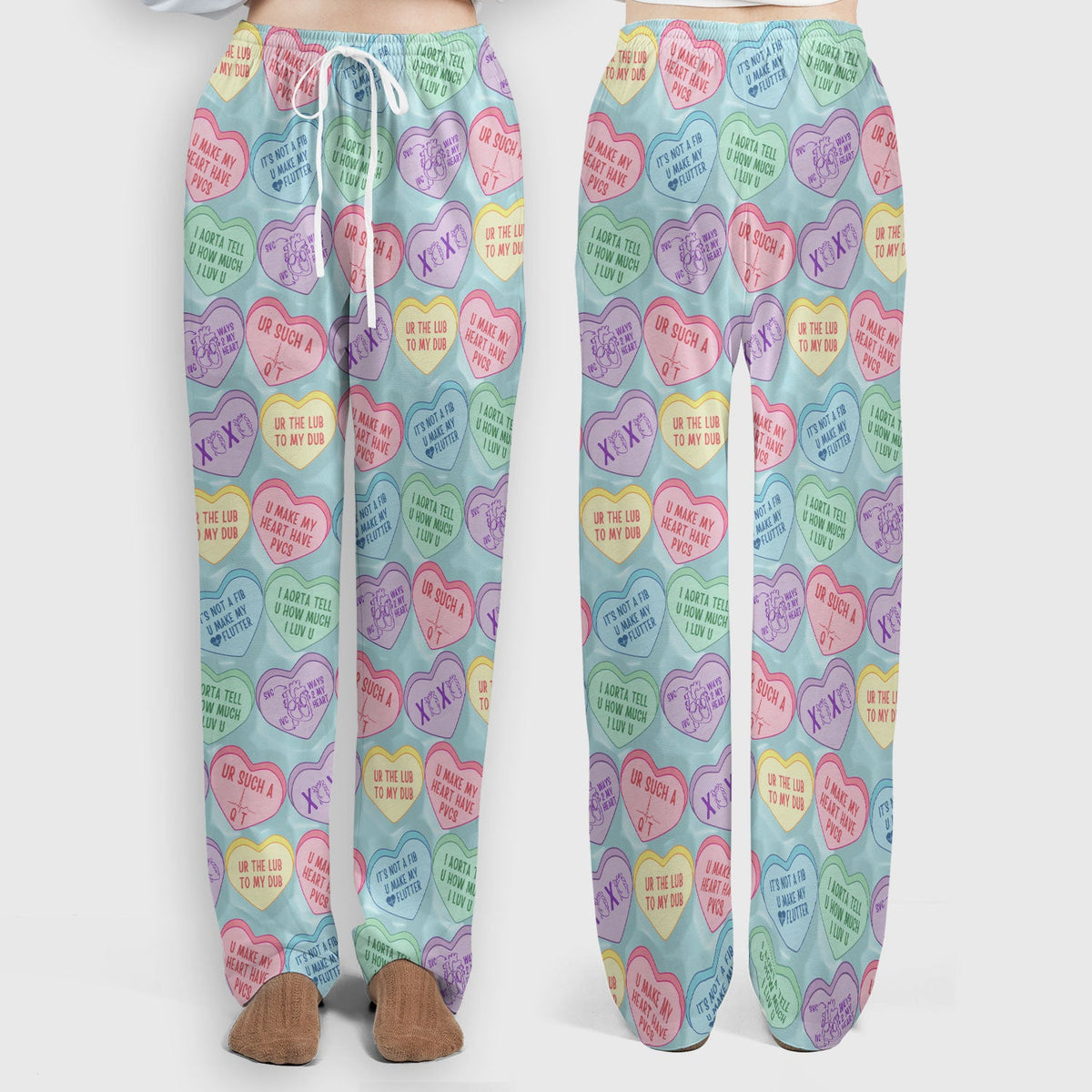Candy Heart Nurse Scrub Set - Valentines Day Gift