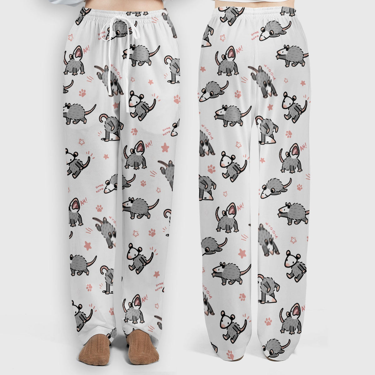 Cartoon Opossum Nurse Scrub Set