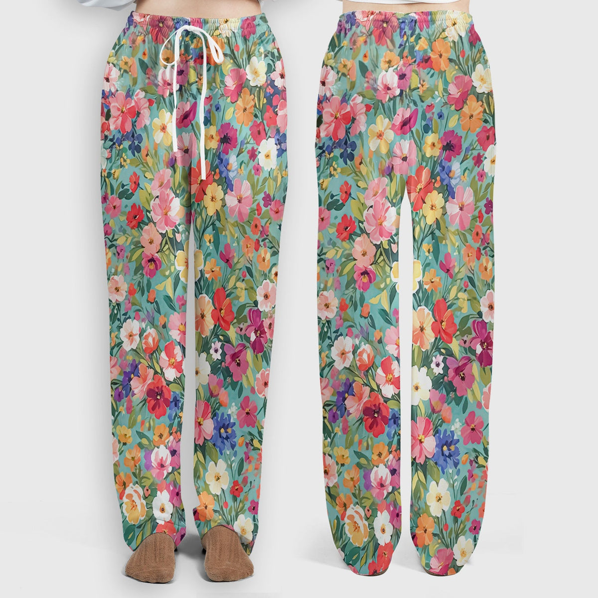 Colorful Wildflower Garden Bloom Nurse Scrub Set