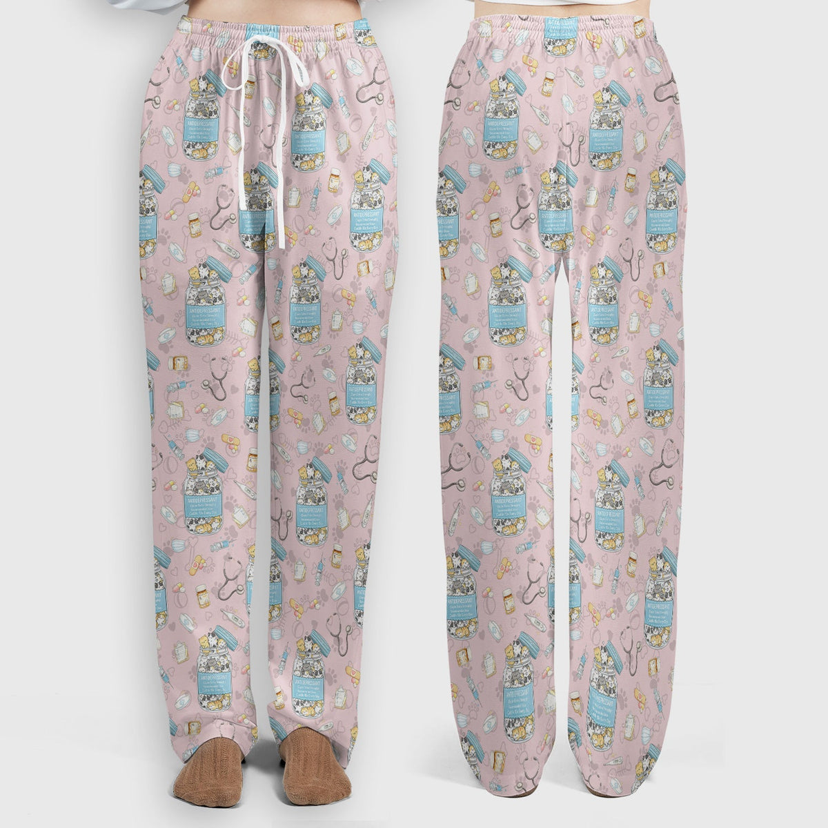 Antidepressant Cat Jar Nurse Scrub Set