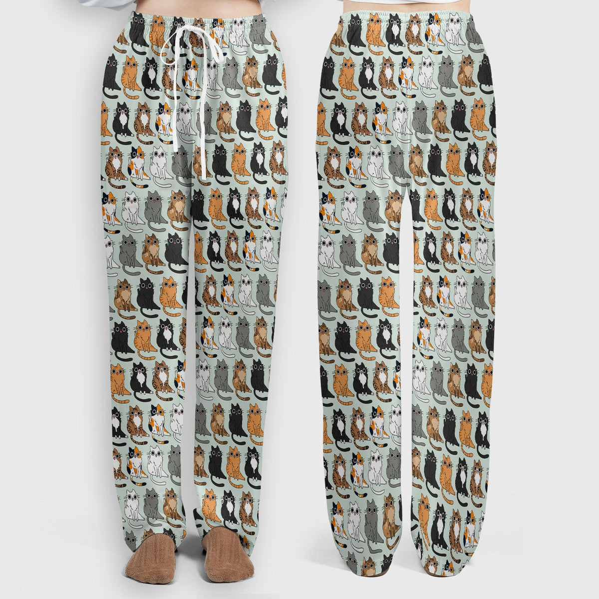 Cat Pattern Nurse Scrub Set