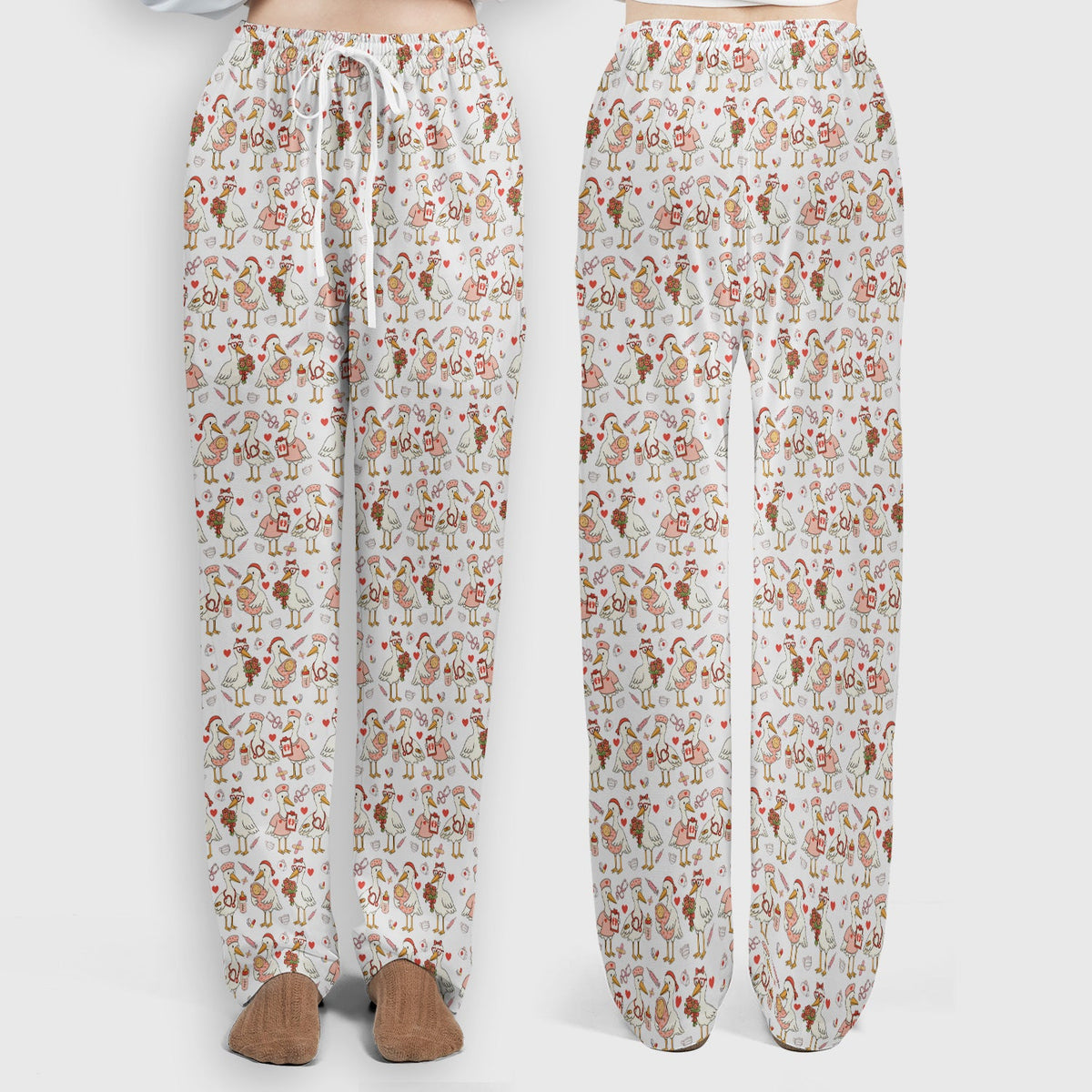 Valentine Goose Nurse Scrub Set