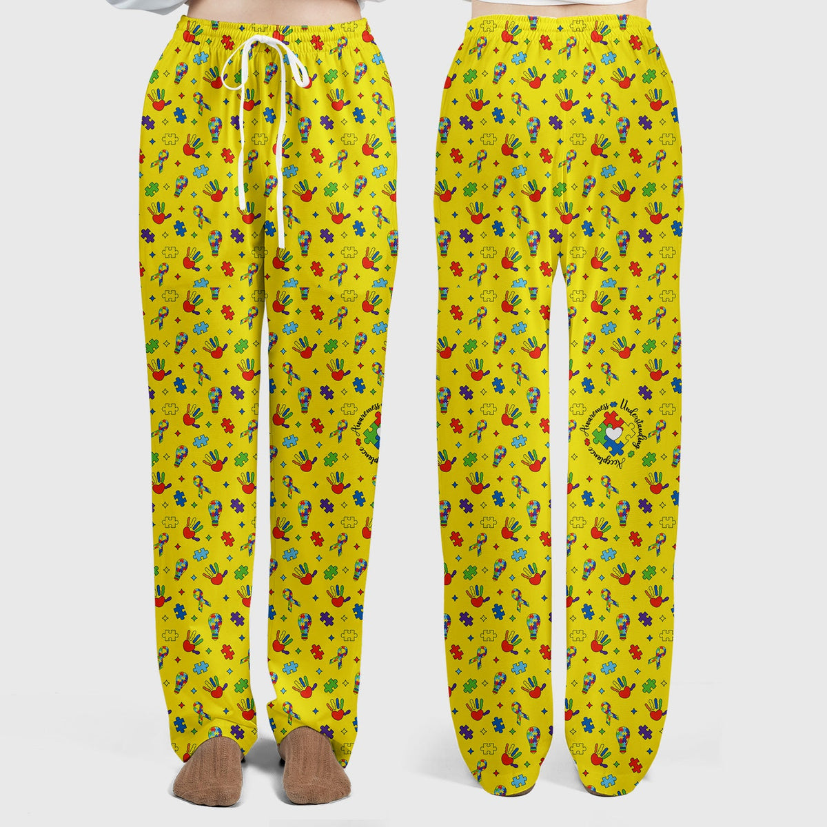 Autism Awareness Colorful Puzzle Nurse Scrub Set