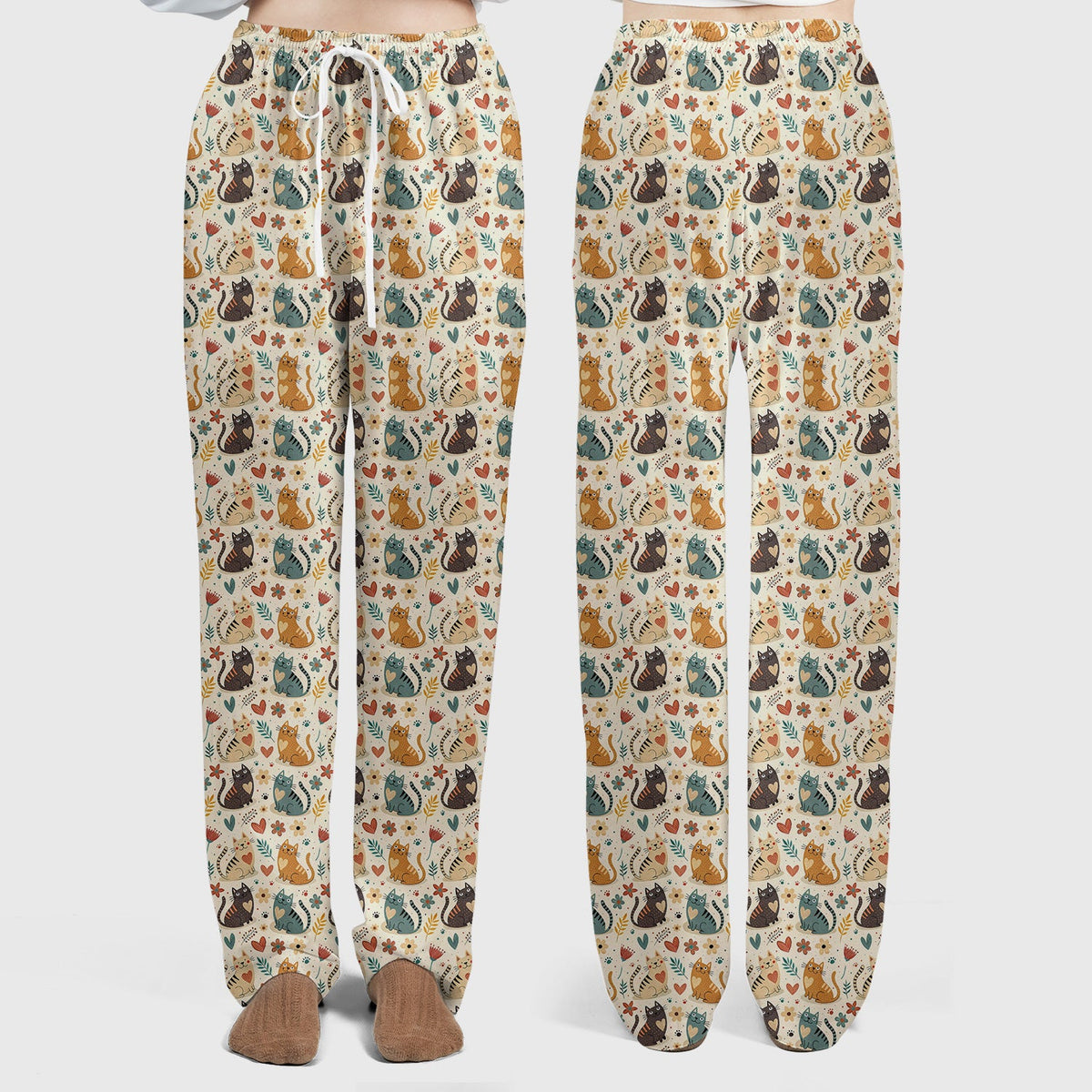 Kitty Floral Nurse Scrub Set