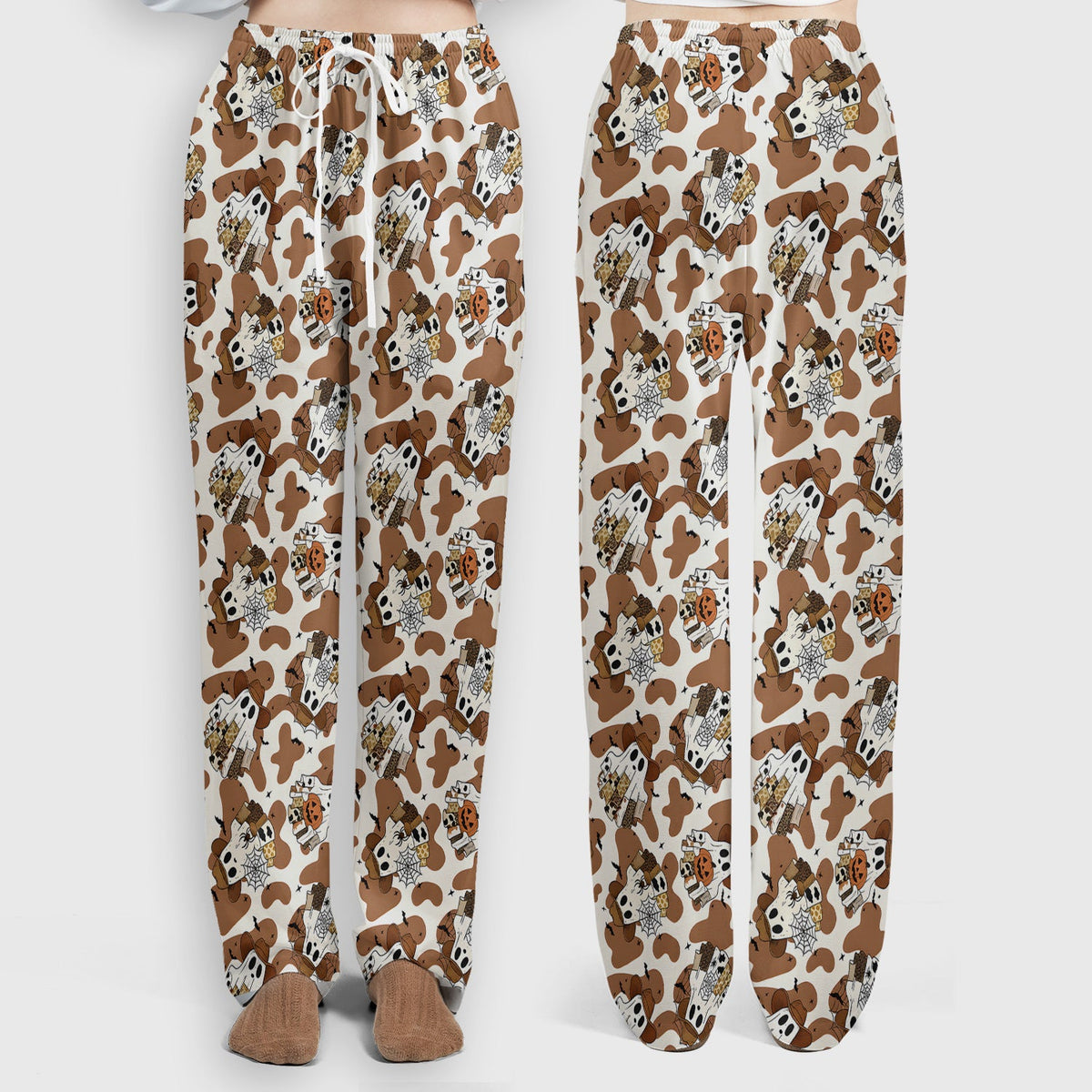 Cow Ghost Nurse Scrub Set - Halloween Gift