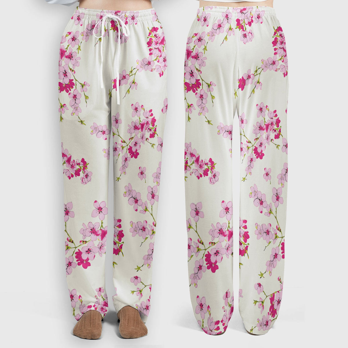 Elegant Cherry Blossom Nurse Scrub Set