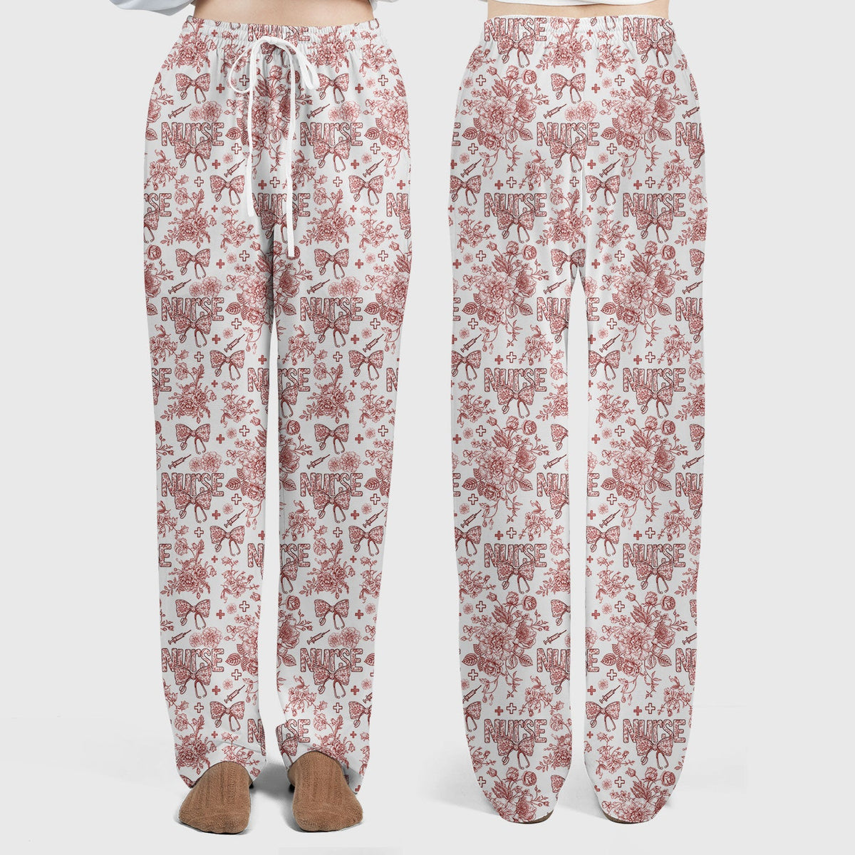 Toile De Jouy Floral Nurse Scrub Set
