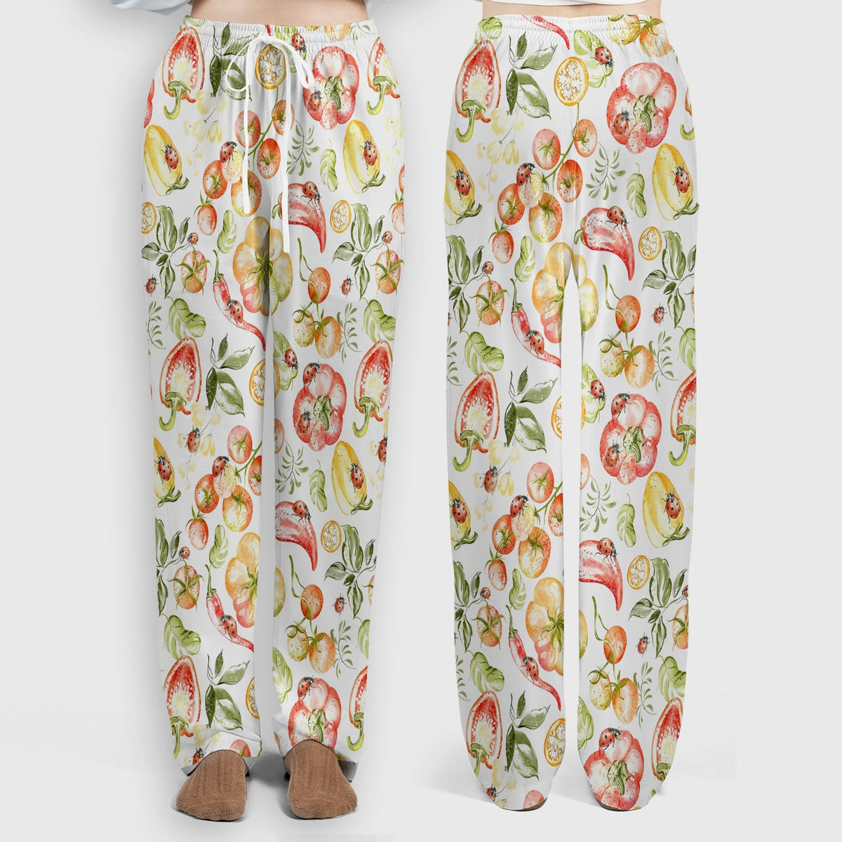 Watercolor Veggie Ladybug Nurse Scrub Set