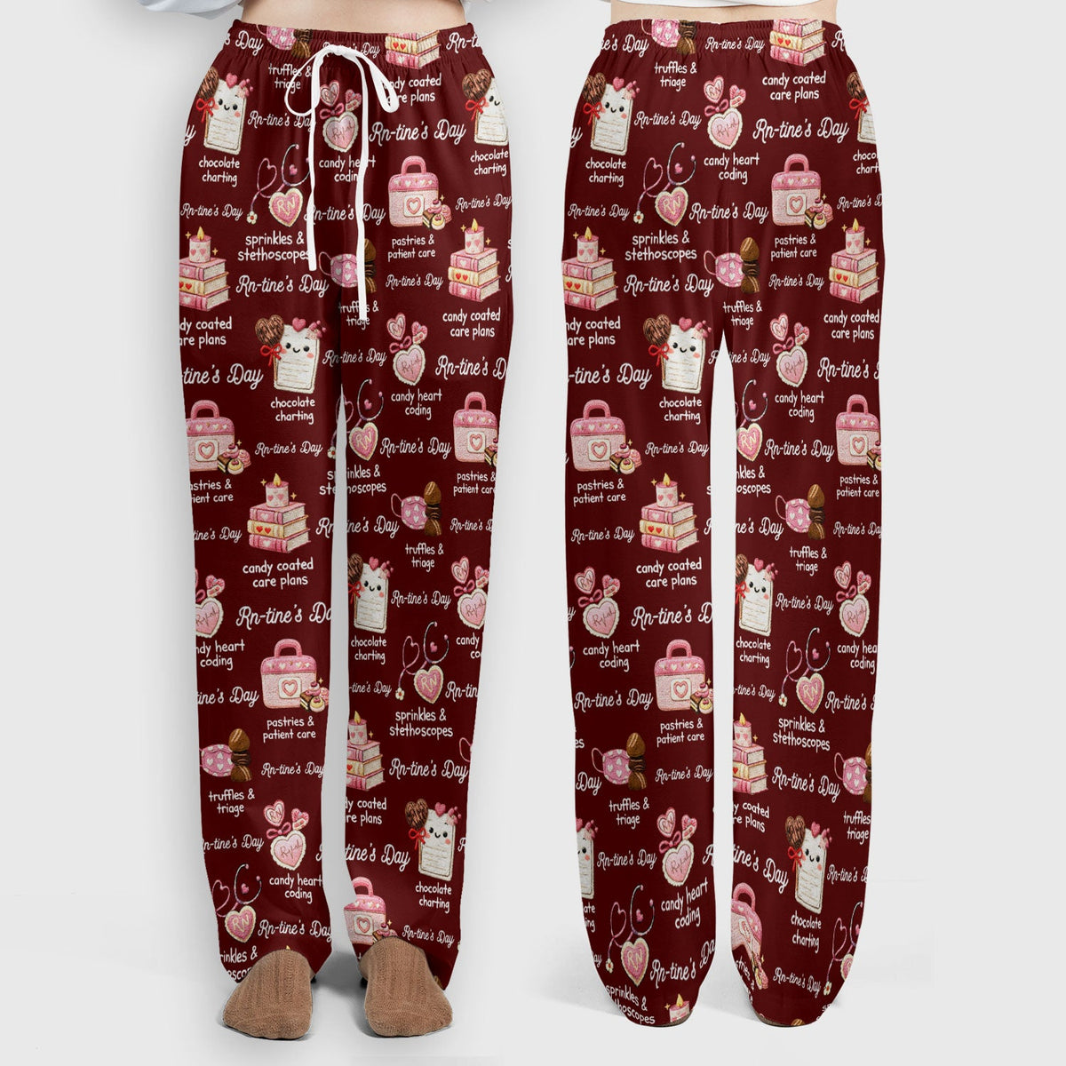 RN Sweets Valentine Stethoscope Nurse Scrub Set