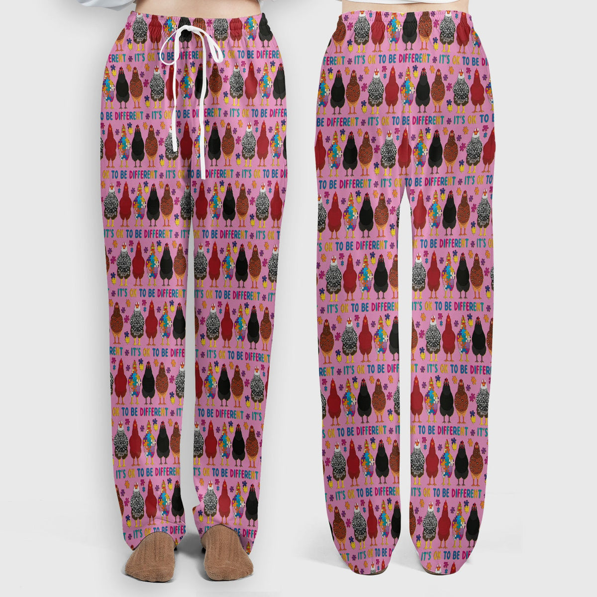 Autism Chicken It's OK To Be Different Nurse Scrub Set
