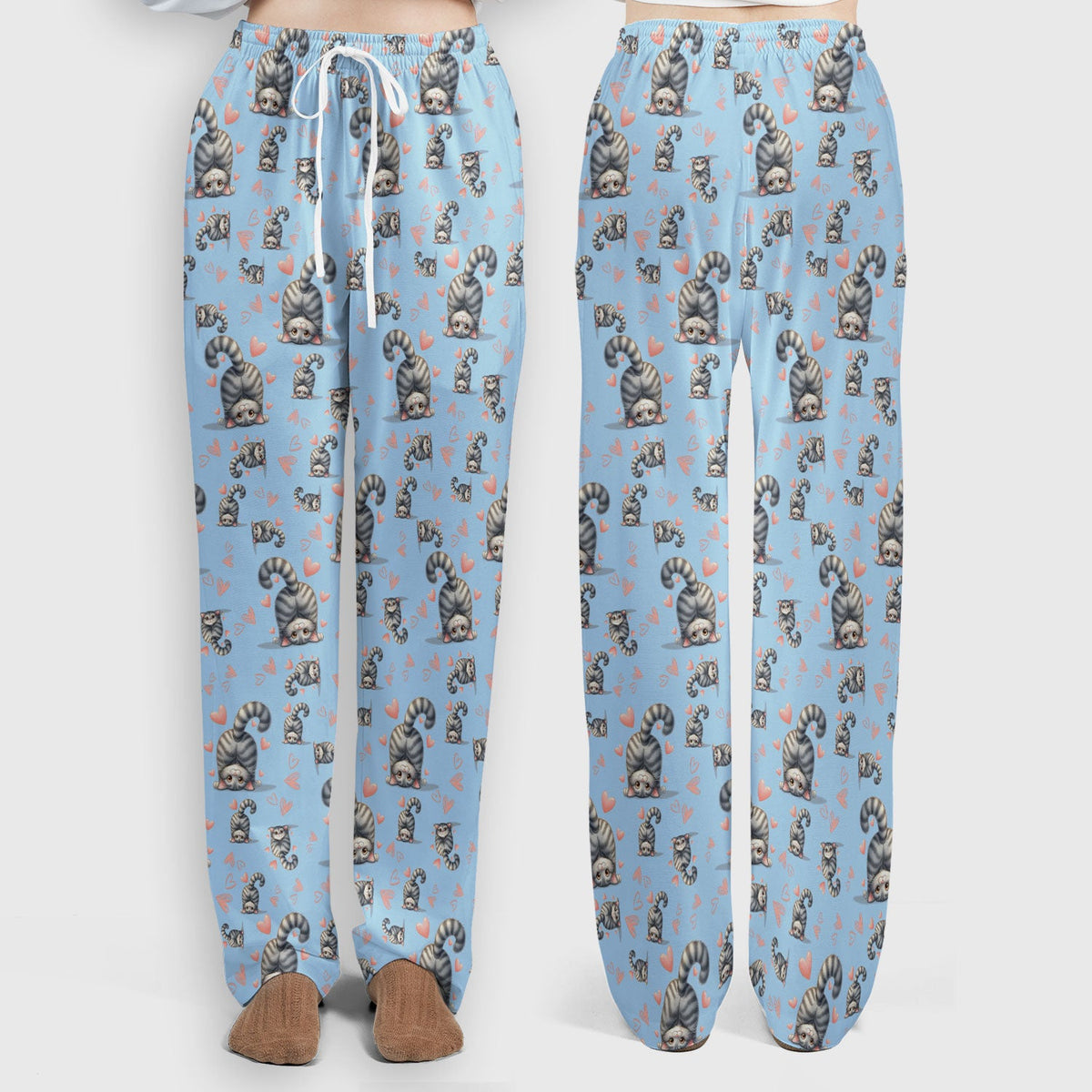 Valentine Cute Cat Heart Nurse Scrub Set