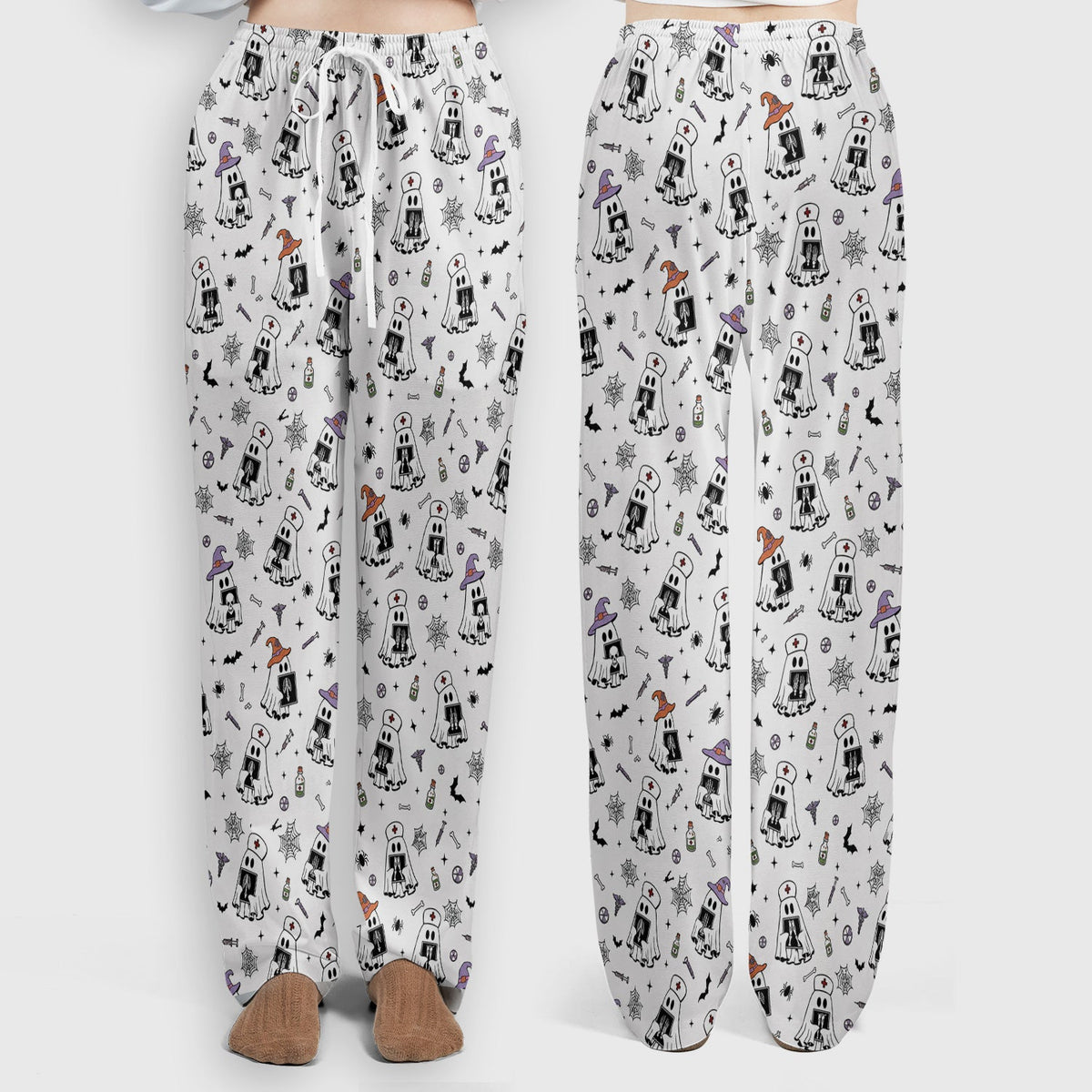 Ghost Nurses with X-Rays Scrub Set - Halloween Gift
