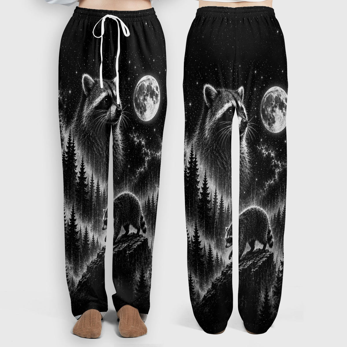 Moonlit Jimothy Raccoon Forest Nurse Scrub Set