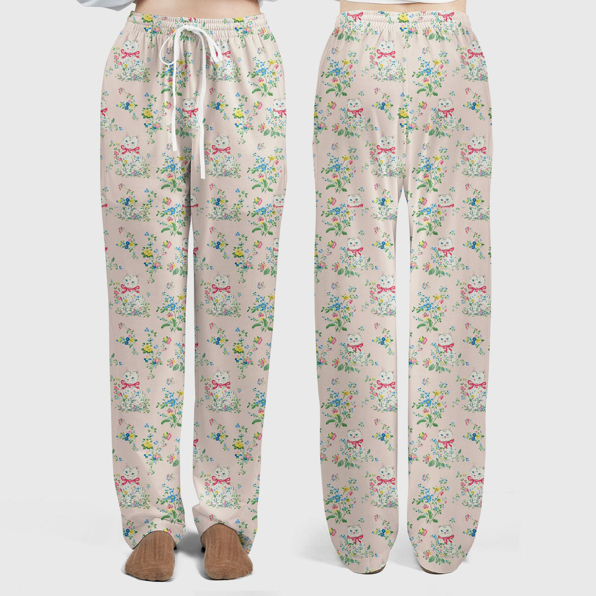 Vintage Floral Cat Nurse Scrub Set