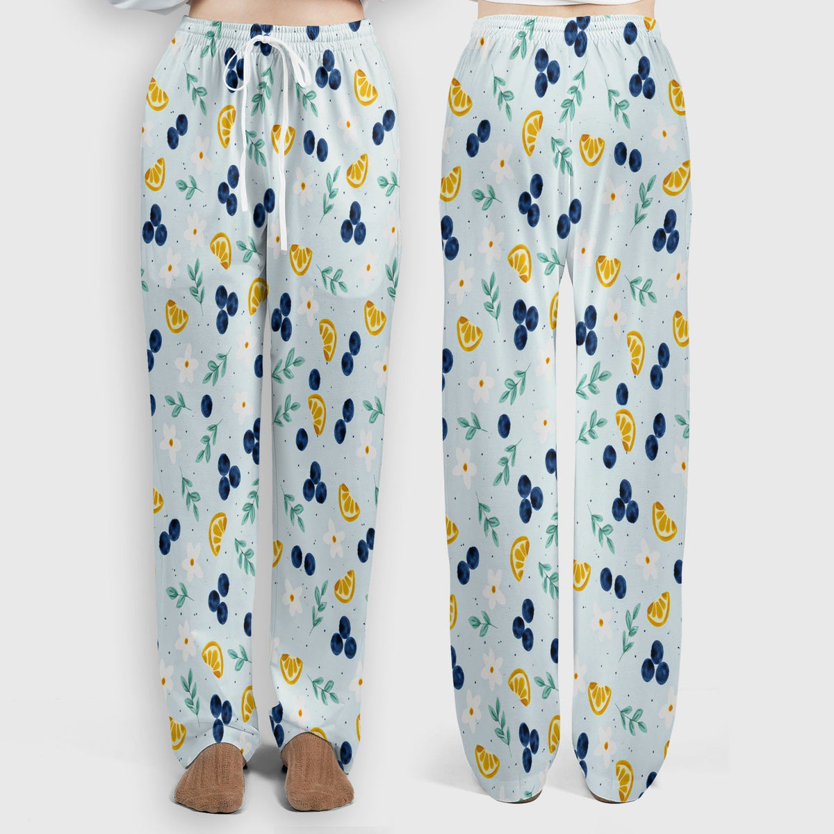 Blueberry Lemon Daisy Nurse Scrub Set