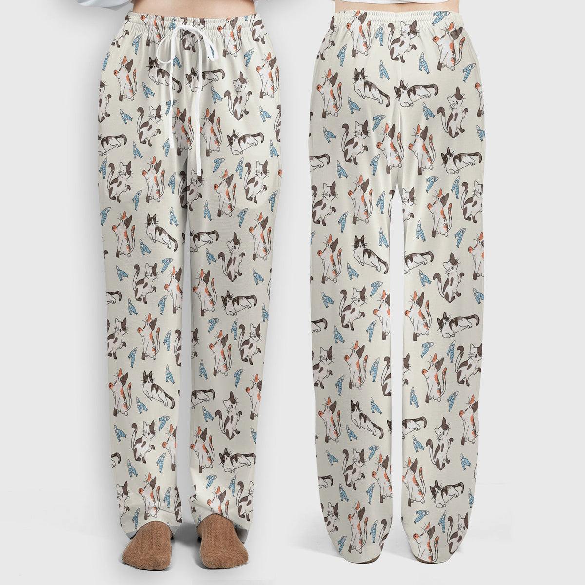 Playful Cats Fish Nurse Scrub Set