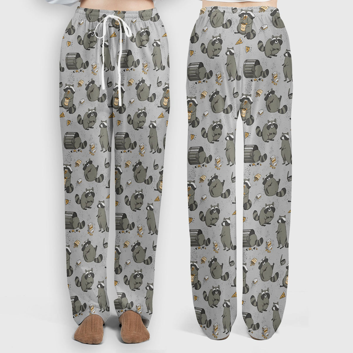 Raccoon Snack Trash Can Nurse Scrub Set