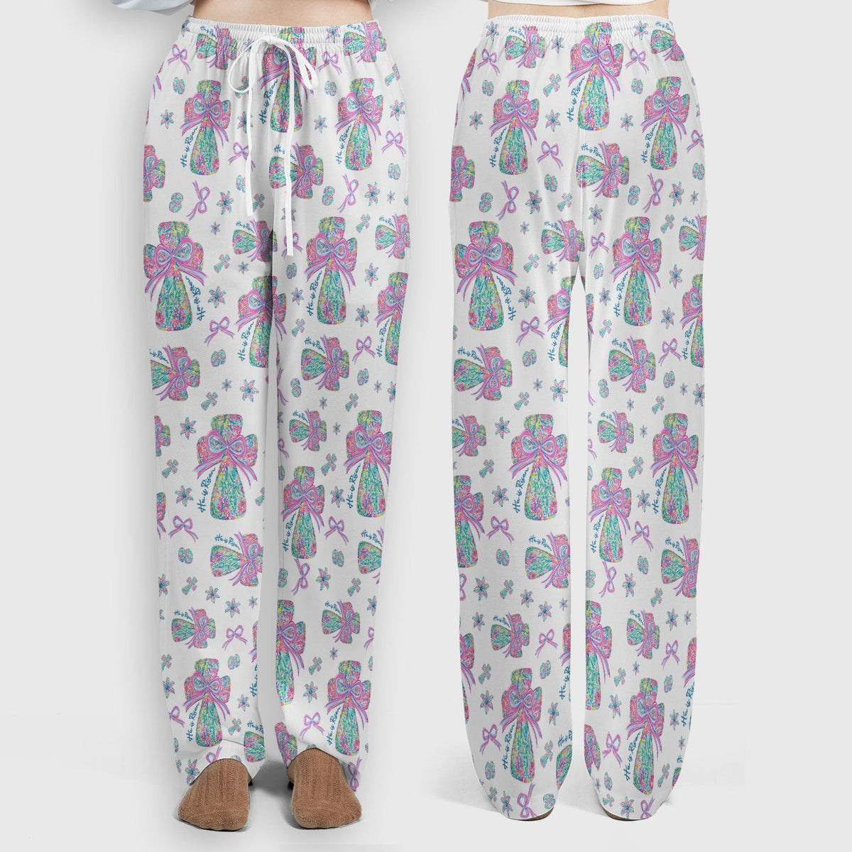 Colorful Bow Nurse Scrub Set