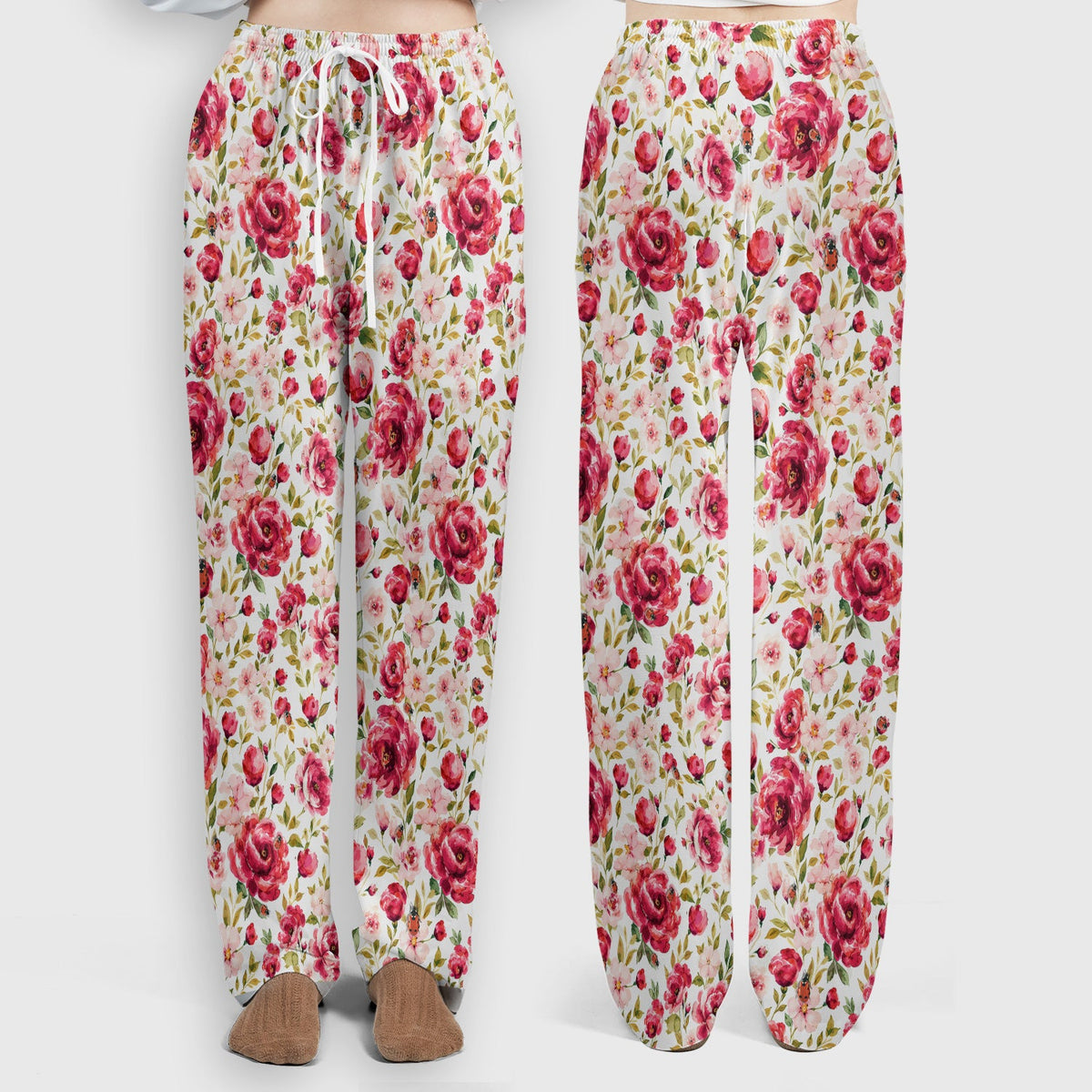 Pink Rose Ladybug Garden Nurse Scrub Set