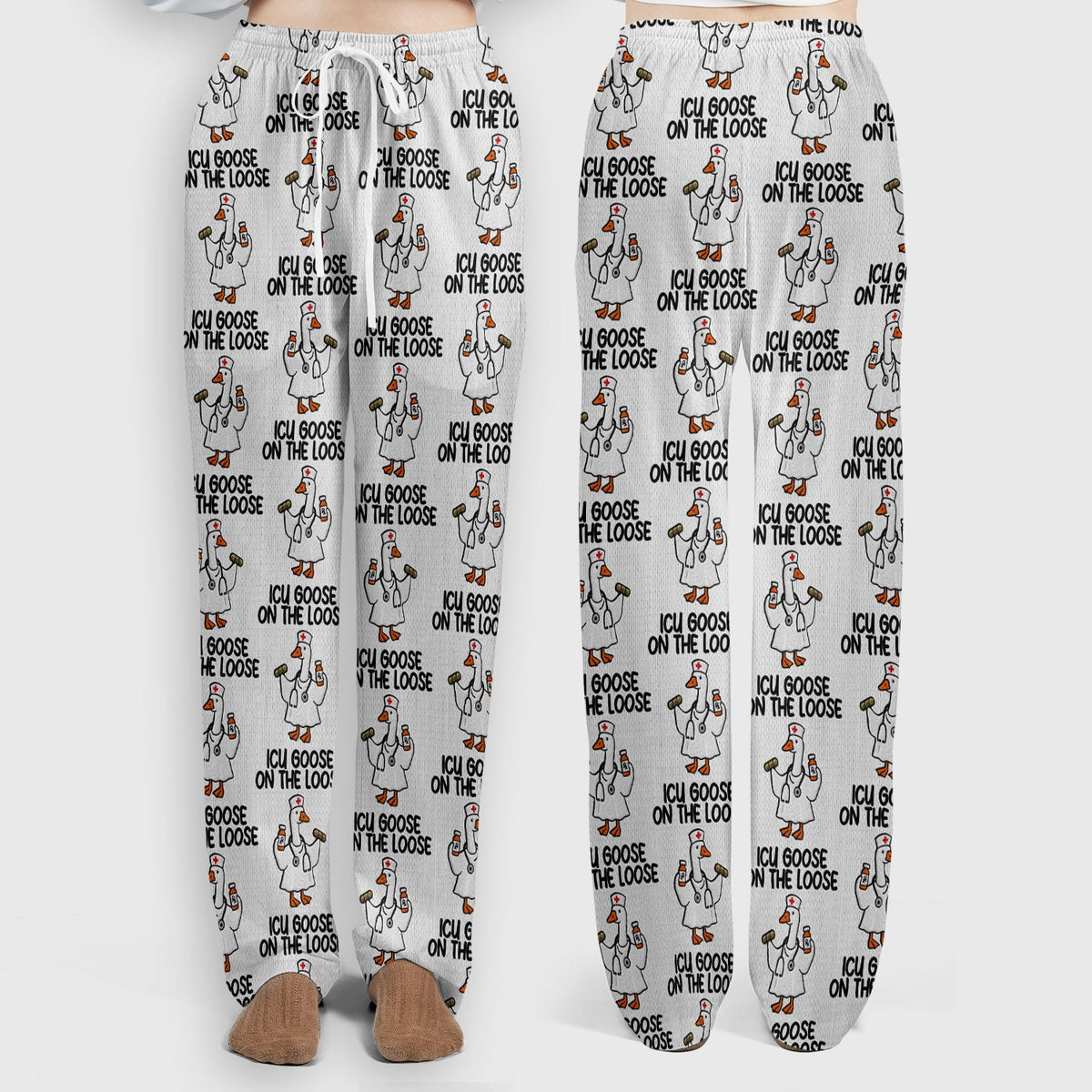 ICU Goose On The Loose Nurse Scrub Set