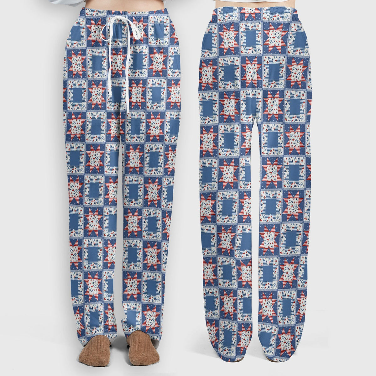 Vintage Patchwork Star Quilt Nurse Scrub Set