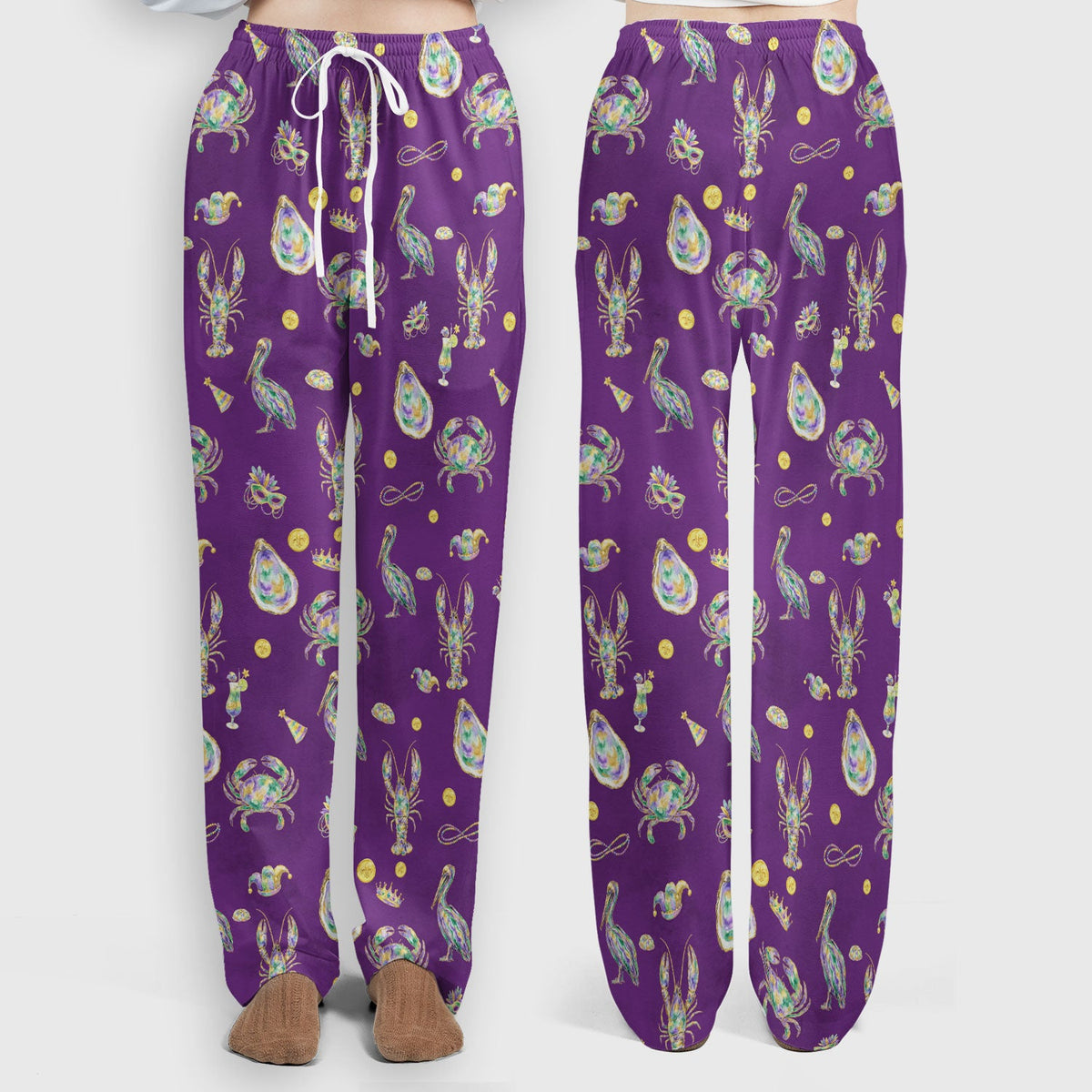 Mardi Gras Seafood Nurse Scrub Set