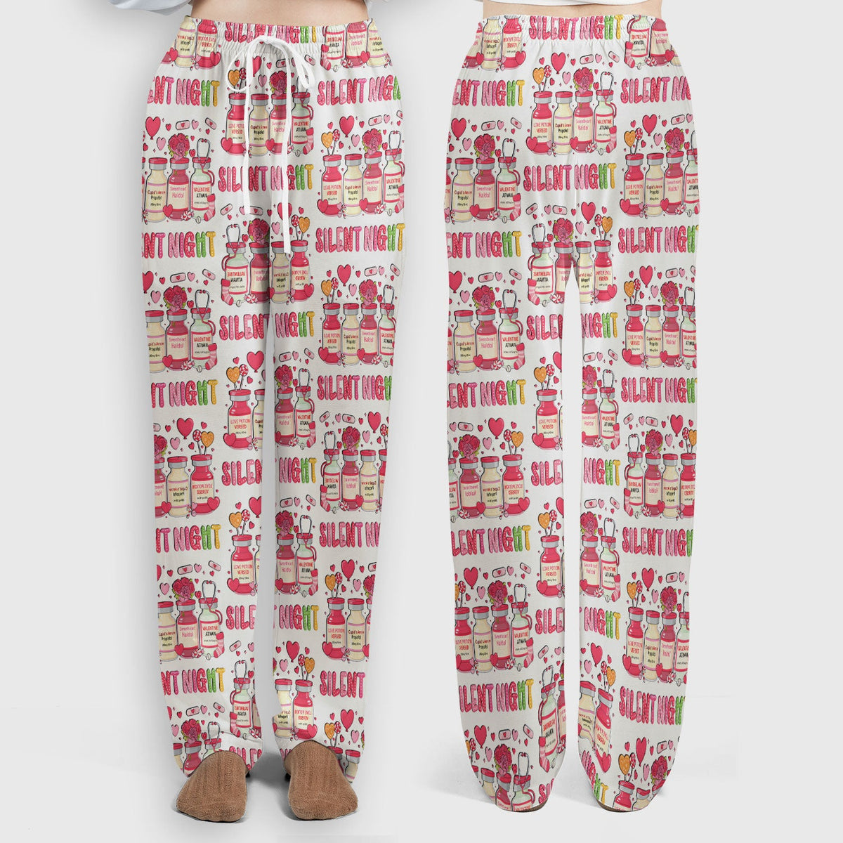 Valentine Silent Night Love Nurse Scrub Set