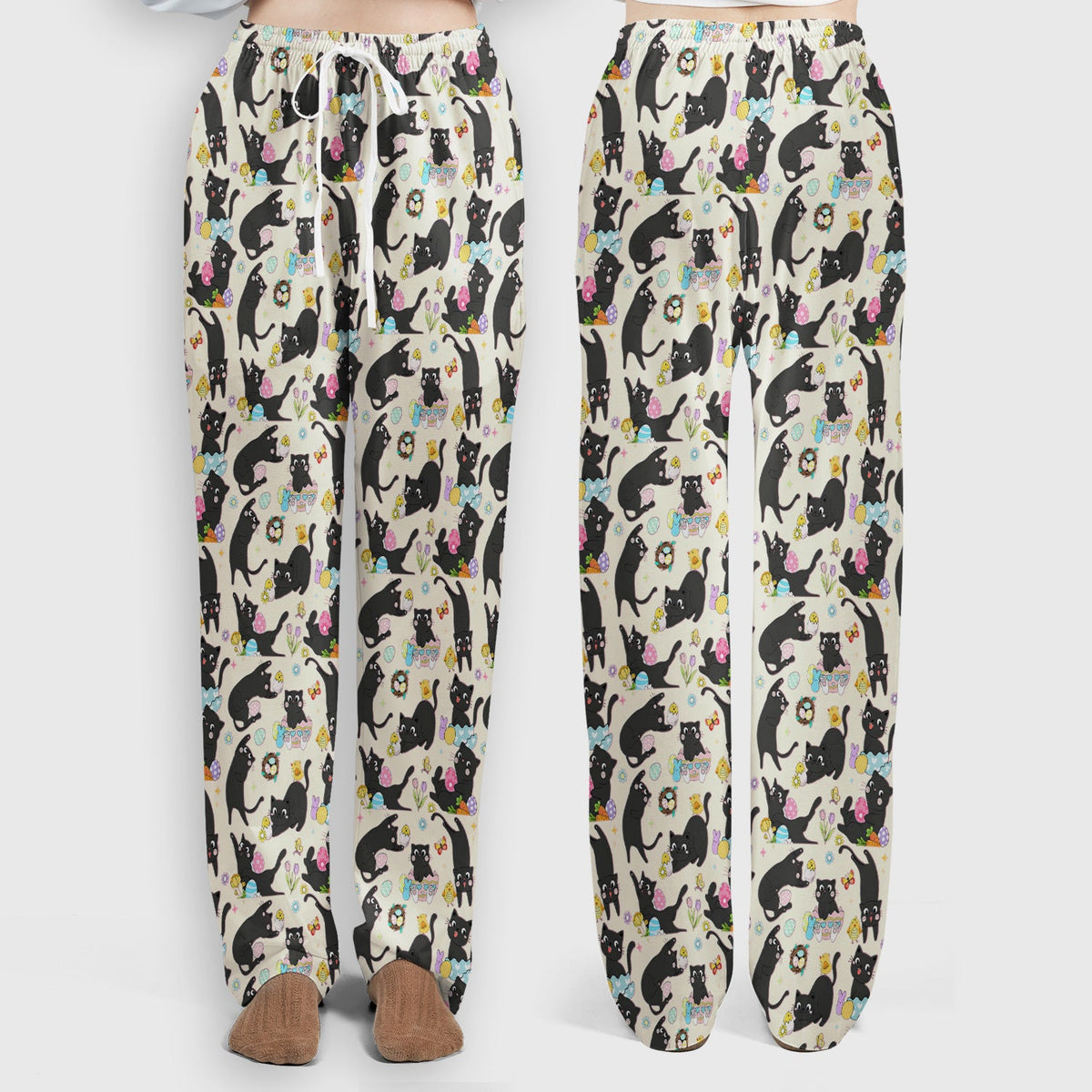 Black Cat Easter Egg Nurse Scrub Set