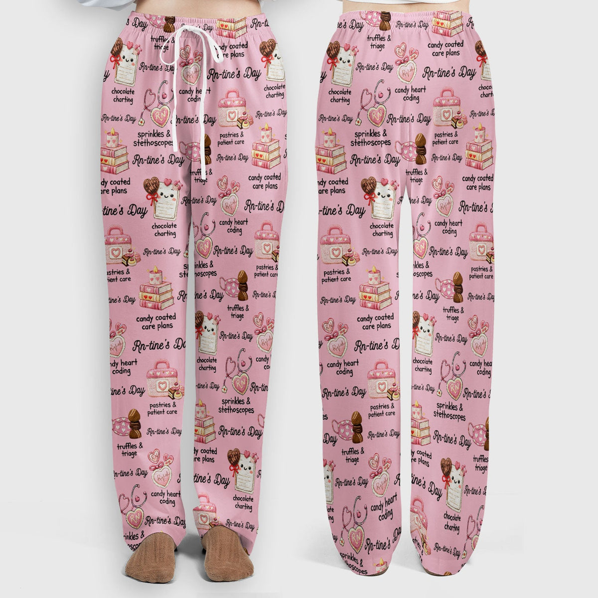 RN Sweets Valentine Stethoscope Nurse Scrub Set