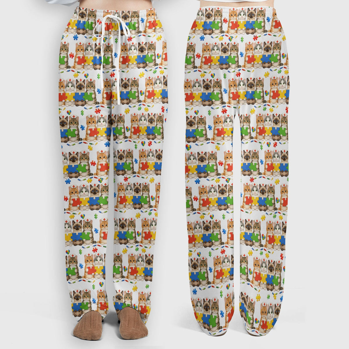 Autism Awareness Cat Nurse Scrub Set