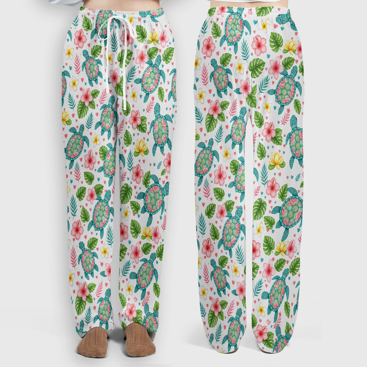 Tropical Sea Turtle Floral Nurse Scrub Set