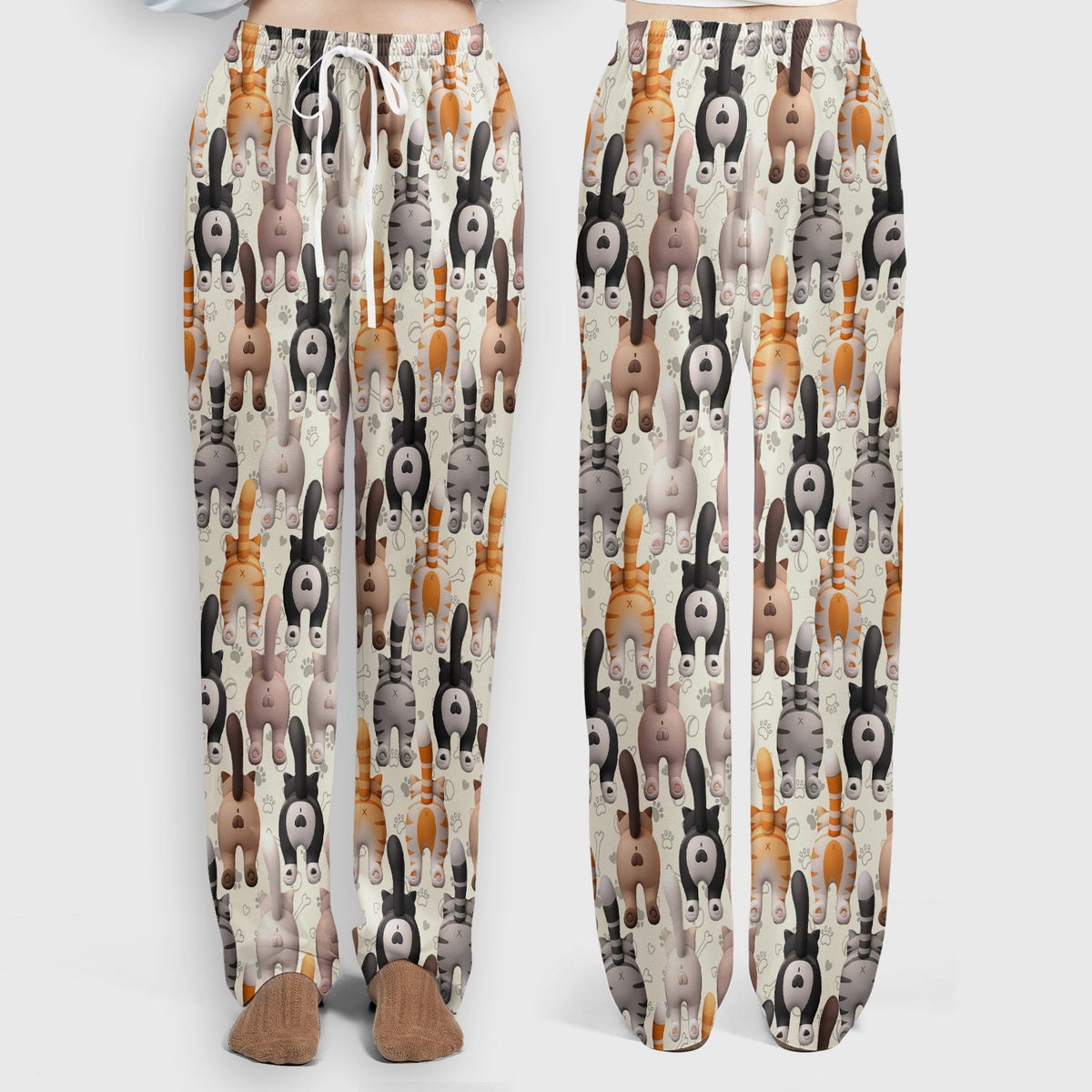 Cat Butt Paw Print Nurse Scrub Set